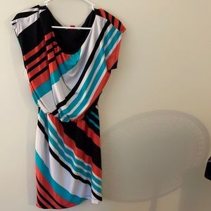 Signature by Sangria Colorful Striped Dress